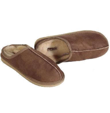 SL6011M - Shepherd Martin Mens Antique Cognac Sheepskin Mule Slipper